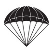 © Zulfa - Black parachute vector illustration icon isolated on white background for skydiving and extreme sports design