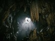 © Gabriel - Diver illuminates hidden cave with flashlight
