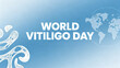 © shen - The texture of white patches on the skin and the silhouette of the world map represent the theme of World Vitiligo Day calling for understanding and acceptance.