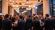 © Khairul - Corporate professionals networking during evening formal gala event.