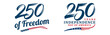 © AetherFrame - American independence day 250 years of freedom logo design elements