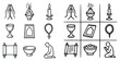 © Crispline Design - Spiritual icons with praying hands and chalice outline