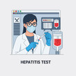 © muhammad - Scientist performs hepatitis test in laboratory setting.