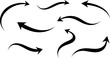 © MDAbdul - set of curved circular arrows in motion flow flat design vector illustration