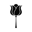 © Sajid - Black Tulip Flower Icon, Silhouette, Vector Graphic
