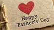 © Ольга Старкова - Father's Day greeting card with red heart on textured paper