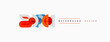 © antishock - Abstract shapes, orange, blue, gray. Minimalist design element over white background. Text reads background design. Simple, modern aesthetic.