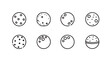 © iconworld - Round shapes with texture and spots in a minimalist line art style