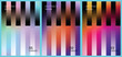 © Absolute Illustros - Abstract poster templates with piano key inspired gradient stripes