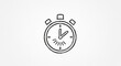 © yanto - Simple Stopwatch Icon Drawing Time Measurement.