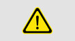 © mak - Yellow warning triangle with exclamation mark, safety alert symbol, caution sign