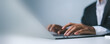 © Ao Zaa Studio - Businessman hands typing on laptop keyboard close up,Professional male employee working in modern office environment,Corporate digital communication and online networking concept.