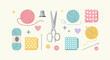 © Esther_Design - Cute sewing and knitting supplies with hearts and stars for crafting projects