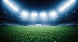 2026 football background stunning soccer stadium view with bright lights