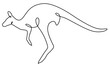 © mamat - a continuous single line drawing of a kangaroo. a vector image of a single continuous black line on a white background. an editable image.