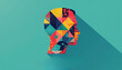 © Viktor - Profile silhouette filled with colorful geometric patterns, textures. Represents diverse minds, cognitive differences, individuality. Celebrates brain complexity, unique perspectives in society.