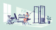 © Widehope - Woman working out with cable machine in gym.