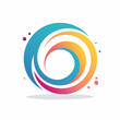 © Egi - Abstract swirling colorful gradient circle logo design with dots