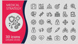© MSTTASPRIYA - Medical strategy icons set for healthcare and medicine concepts  editable stroke