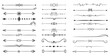 © Umme - Set of decorative divider elements. Divider ornament, borders, doodle, separators, page dividers, header