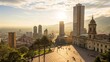 © pinan - View of Bogota cityscape on a sunny day. Bogota is the capital city of Colombia. and is one of the largest cities in South America.