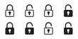 © Mukti - Collection of padlock icons with keyhole symbols in outline and solid styles for web security interface.