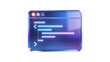 © Nadhif - 3D Realistic Glass Browser Window with Software Code Lines for Programming