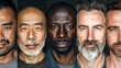 © timurlan999 - Diverse faces of different men showcasing ethnicity