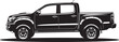 © shopone - Black pickup truck side view black vehicle silhouette