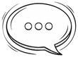 © Тарас Тырса - Hand drawn speech bubble with ellipsis indicating ongoing conversation or thinking