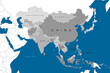 © YuguDesign - Political Asia Map political map with countries and borders