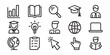 © KANIJ  FATAMA - Education and learning icons including graduation cap, book, globe, and lightbulb