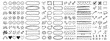 © Daishin - collection of doodle underline emphasis scribble elements line hand drawn set. doodle brush shapes stroke highlight sparkle and arrow elements. childish drawing kids style.
