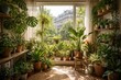 © The 2R Artificiality - Bright window garden in an urban flat with diverse greenery