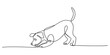 © Bilas - Continuous single line drawing of a playful puppy dog