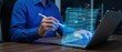 © KITTYPLUS - Digital signature process in a modern office business environment technology content night viewpoint innovation concept for enhanced workflow efficiency