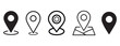 ©  Sabera Begum - Location pin icon. Minimal map marker vector for navigation apps. Geotag pointer marking place and position symbol. Clean destination point sign pictogram concept.