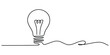 © Icon_gallery - Continuous single line drawing of a light bulb