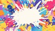 © AthayaStock - A vibrant splash of colors with a blank center for text or graphics.