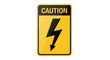 © winih - Caution high voltage warning sign board.