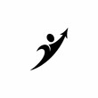 © Dombo - Stylized Silhouette of a Person Reaching Upwards.