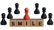 © feng - Smiley face on wooden miniature figure with smile wording on wooden cube for the best customer evaluation and satisfaction product and service.Supports PNG files