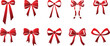 © Madusanka - Ribbon bow with long clipart collection, elegant flowing curves , different variations, modern abstract design.