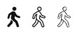 © drawing lines - Walking Person Icons - Pedestrian and Movement