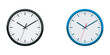 © Alamin by vision 2 - Clean and modern illustration of two analog clock faces showing different times ideal for business scheduling productivity time management design