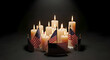 © Roby - Candles illuminated in a solemn circle with American flags, evoking remembrance and patriotism