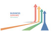 © abdur - Four colorful arrows rising upwards indicating business growth and success on a white background.