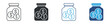© Icon Atelier - Savings jar icon set. glass jar with coins and dollar sign. finance and money storage concept. vector illustration.