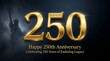 © Md - USA 250th Anniversary 1776–2026 – Celebrating 250 Years of Freedom, Liberty & Independence | United States Semiquincentennial Golden Logo Design