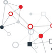 © Rowshan - Abstract geometric network with connected nodes and lines, connection